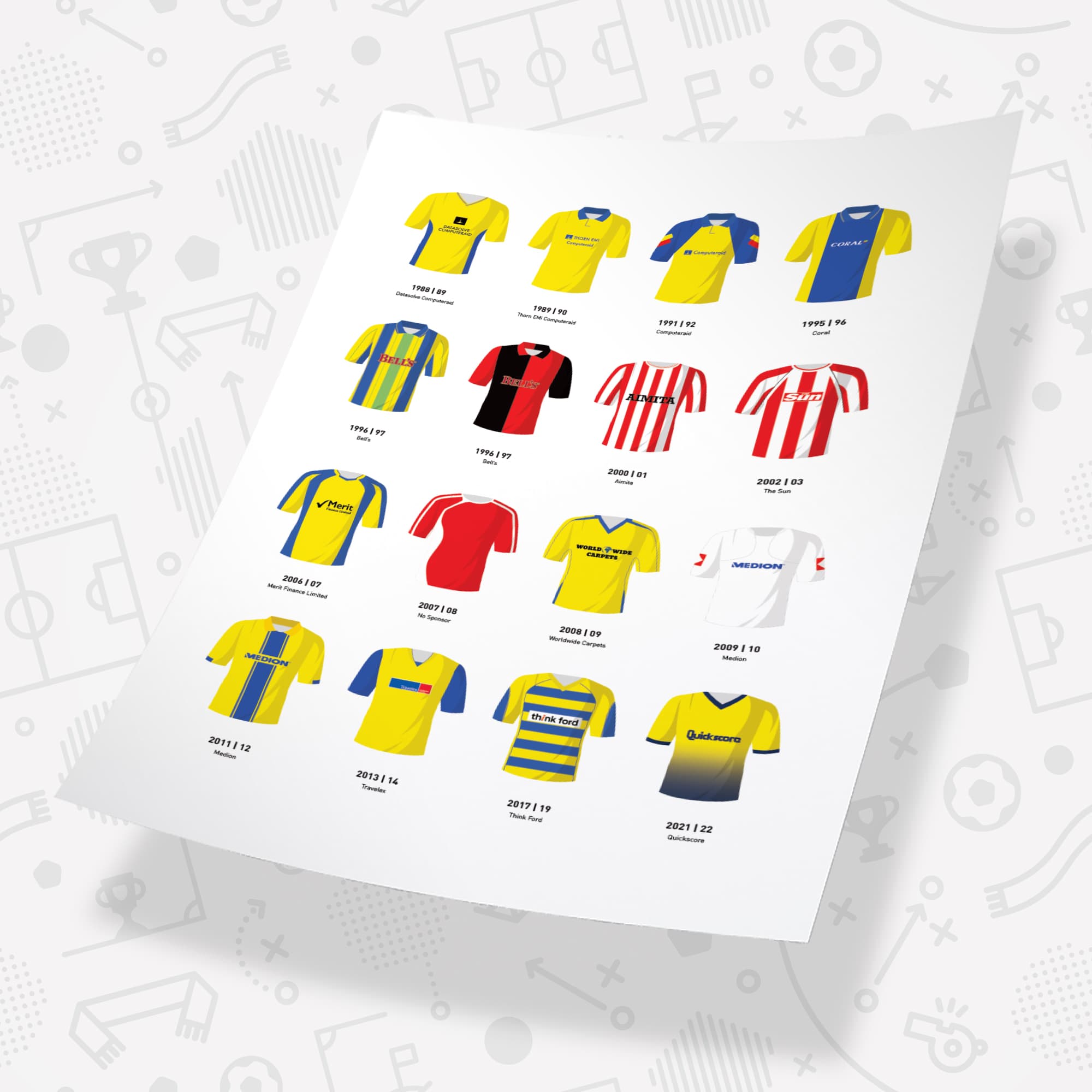 Farnborough Classic Kits Football Team Print Good Team On Paper
