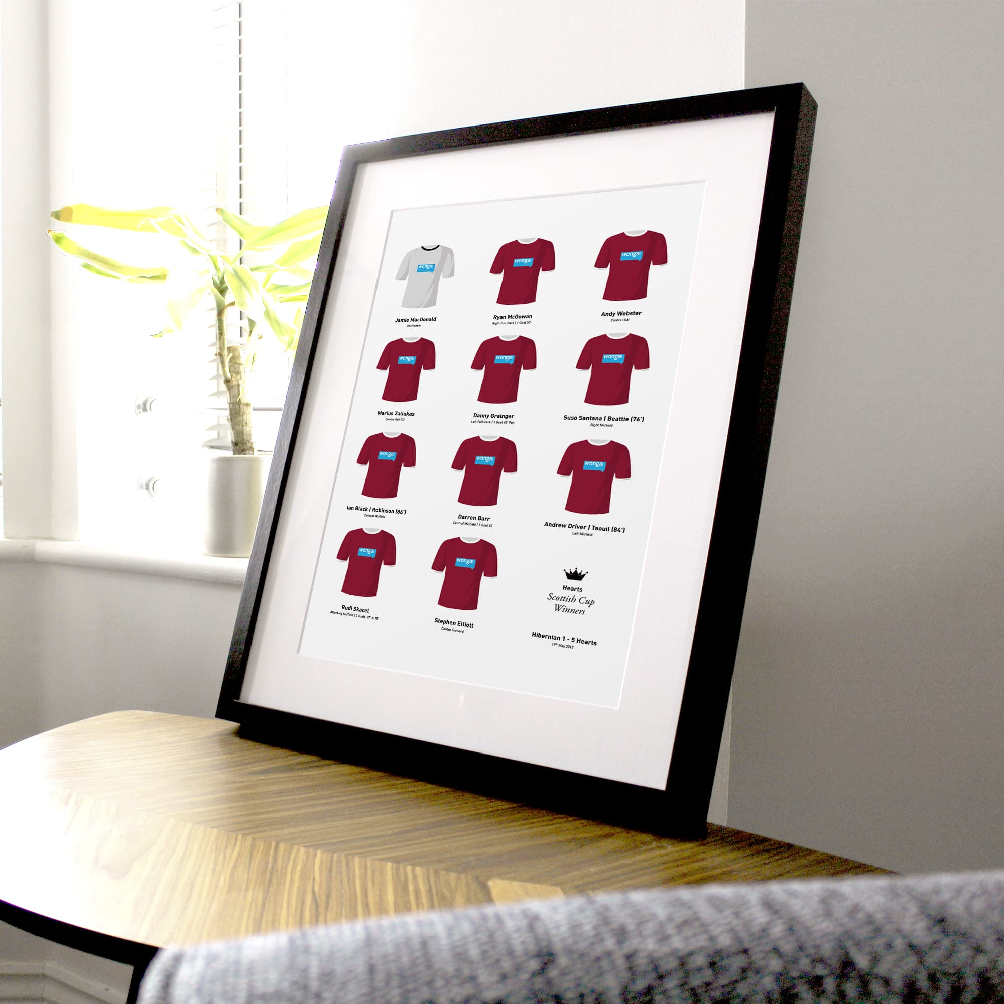 Hearts 2012 Scottish Cup Winners Football Team Print Good Team On Paper