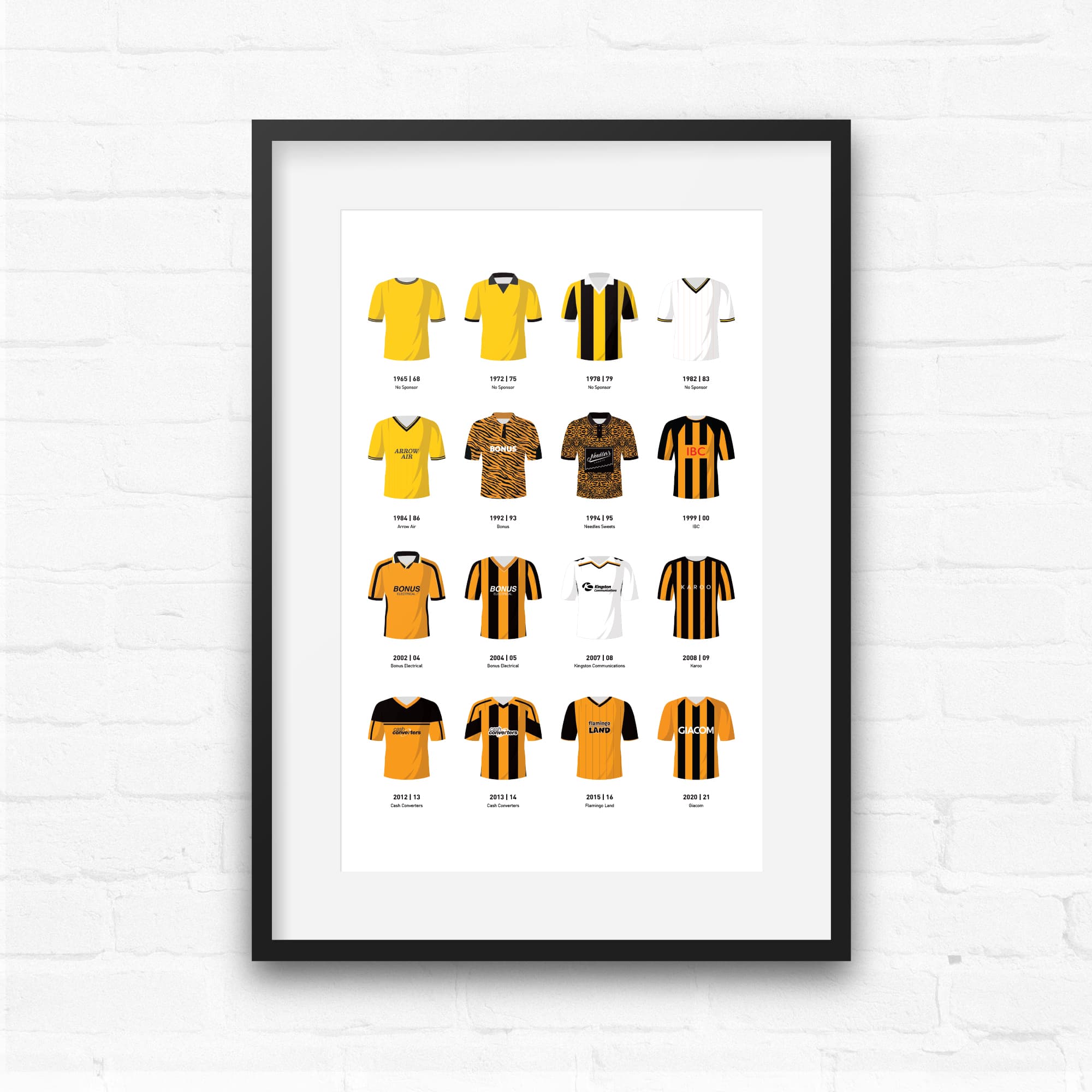 Hull Classic Kits Football Team Print Good Team On Paper