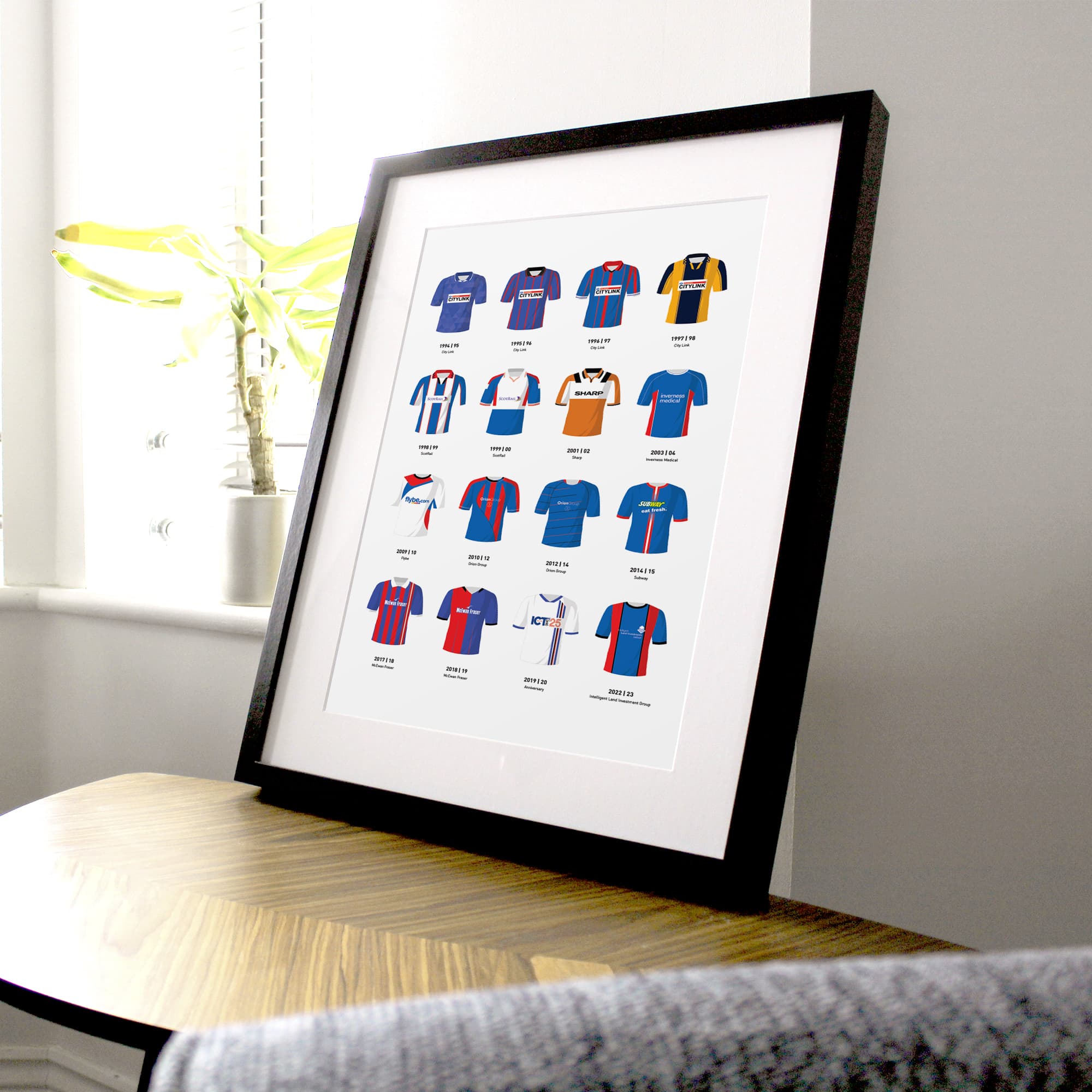 Inverness Classic Kits Football Team Print Good Team On Paper